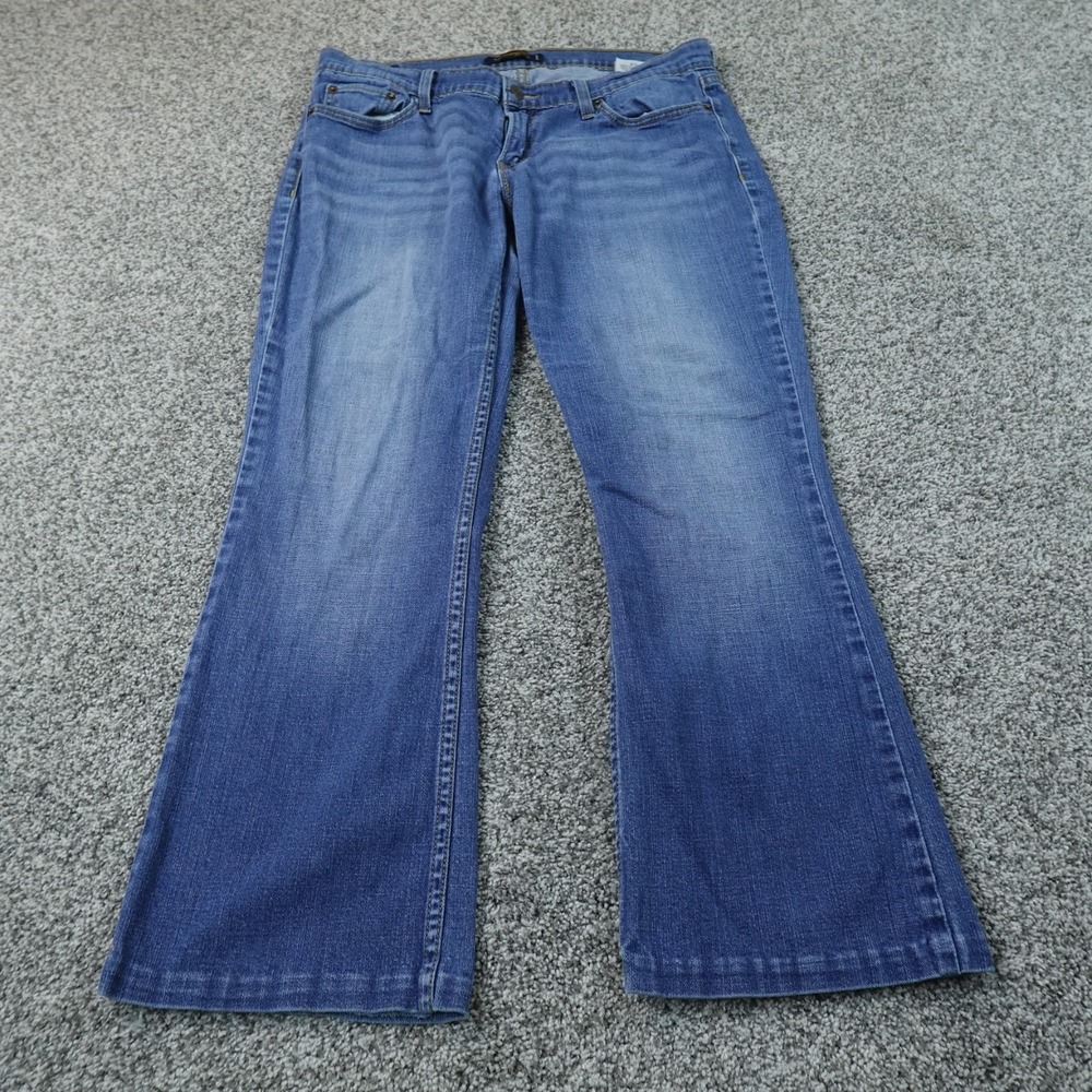 Levis Jeans Womens 13 Blue Denim Pants 524 Superlow Boot Cut Low Rise Stretch